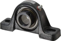 Browning - 1" ID, 5-1/2" OAL x 2-13/16" OAH Pillow Block - 1,651 Lb Static Cap, 2,801 Lb Dyn Cap, 4-1/8" Btw Mnt Hole Ctrs, 1-7/16" Base-to-Ctr Ht, Cast Iron - Americas Industrial Supply