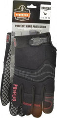 Ergodyne - Size XL (10) Silicone General Protection Work Gloves - For Mechanic's & Lifting, Uncoated, Hook & Loop Cuff, Full Fingered, Black, Paired - Americas Industrial Supply