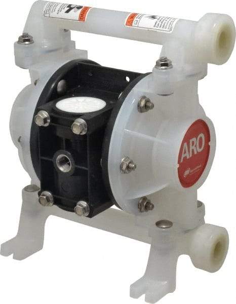 ARO/Ingersoll-Rand - 3/8" NPT, Nonmetallic, Air Operated Diaphragm Pump - PTFE Diaphragm, Polypropylene Housing - Americas Industrial Supply