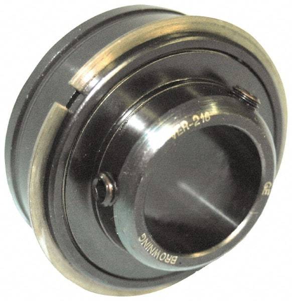 Browning - 1-11/16" ID x 3.3465" OD, 7,901 Lb Dynamic Capacity, ER Style Insert Bearing - 52100 Steel Insert, 1-3/32" Race Width, 5,139 Lb Static Capacity - Americas Industrial Supply