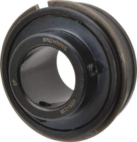 Browning - 1-1/8" ID x 2.4409" OD, 4,381 Lb Dynamic Capacity, ER Style Insert Bearing - 52100 Steel Insert, 7/8" Race Width, 2,567 Lb Static Capacity - Americas Industrial Supply