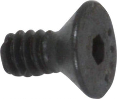 Made in USA - #4-40 UNC Hex Socket Drive, 82° Flat Screw - Alloy Steel, Black Oxide Finish, Fully Threaded, 1/4" OAL - Americas Industrial Supply