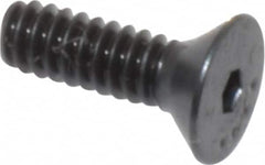 Made in USA - #4-40 UNC Hex Socket Drive, 82° Flat Screw - Alloy Steel, Black Oxide Finish, Fully Threaded, 3/8" OAL - Americas Industrial Supply