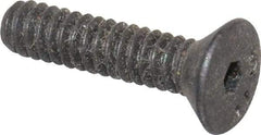 Made in USA - #4-40 UNC Hex Socket Drive, 82° Flat Screw - Alloy Steel, Black Oxide Finish, Fully Threaded, 1/2" OAL - Americas Industrial Supply