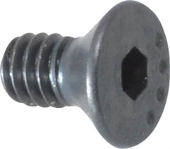 Made in USA - #5-40 UNC Hex Socket Drive, 82° Flat Screw - Alloy Steel, Black Oxide Finish, Fully Threaded, 1/4" OAL - Americas Industrial Supply