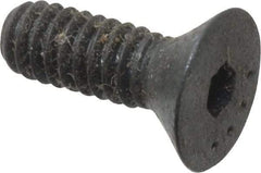 Made in USA - #5-40 UNC Hex Socket Drive, 82° Flat Screw - Alloy Steel, Black Oxide Finish, Fully Threaded, 3/8" OAL - Americas Industrial Supply