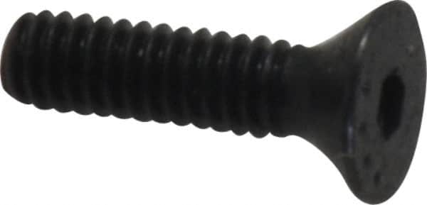 Made in USA - #5-40 UNC Hex Socket Drive, 82° Flat Screw - Alloy Steel, Black Oxide Finish, Fully Threaded, 1/2" OAL - Americas Industrial Supply