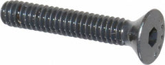 Made in USA - #5-40 UNC Hex Socket Drive, 82° Flat Screw - Alloy Steel, Black Oxide Finish, Fully Threaded, 3/4" OAL - Americas Industrial Supply