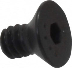 Made in USA - #6-32 UNC Hex Socket Drive, 82° Flat Screw - Alloy Steel, Black Oxide Finish, Fully Threaded, 1/4" OAL - Americas Industrial Supply