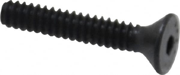 Made in USA - #6-32 UNC Hex Socket Drive, 82° Flat Screw - Alloy Steel, Black Oxide Finish, Fully Threaded, 3/4" OAL - Americas Industrial Supply