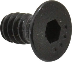 Made in USA - #10-24 UNC Hex Socket Drive, 82° Flat Screw - Alloy Steel, Black Oxide Finish, Fully Threaded, 3/8" OAL - Americas Industrial Supply