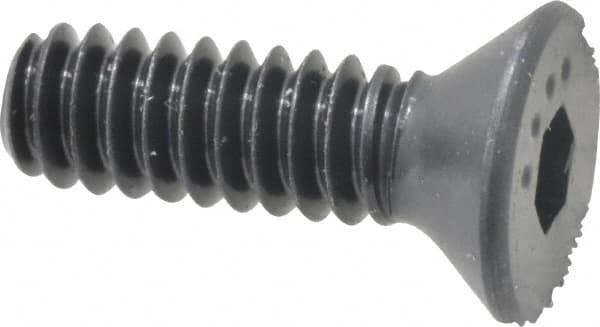 Made in USA - #10-24 UNC Hex Socket Drive, 82° Flat Screw - Alloy Steel, Black Oxide Finish, Fully Threaded, 5/8" OAL - Americas Industrial Supply