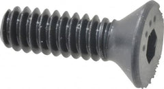 Made in USA - #10-24 UNC Hex Socket Drive, 82° Flat Screw - Alloy Steel, Black Oxide Finish, Fully Threaded, 5/8" OAL - Americas Industrial Supply