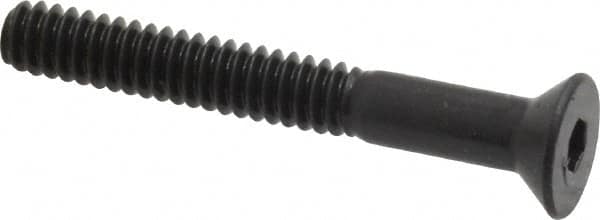 Made in USA - #10-24 UNC Hex Socket Drive, 82° Flat Screw - Alloy Steel, Black Oxide Finish, Fully Threaded, 1-1/2" OAL - Americas Industrial Supply