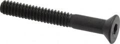 Made in USA - #10-24 UNC Hex Socket Drive, 82° Flat Screw - Alloy Steel, Black Oxide Finish, Fully Threaded, 1-1/2" OAL - Americas Industrial Supply