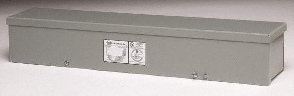 Cooper B-Line - 4" High x 24" Wide x 4" Long, Screw Mount Wire Duct - Gray, 7 Knockouts, Screw, Steel - Americas Industrial Supply