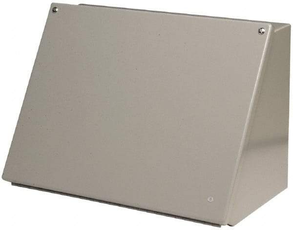 Cooper B-Line - Steel Standard Enclosure Hinge Sloped Cover - NEMA 12, 13, 24" Wide x 12" High x 9-5/32" Deep, Dirt-tight & Dust-tight - Americas Industrial Supply