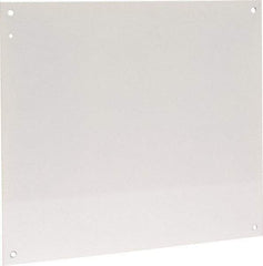 Cooper B-Line - 18-1/2" OAW x 21" OAH Powder Coat Finish Electrical Enclosure Nonperforated Panel - 24" x 20" Box, 14 Gauge Steel, Use with 24206-1/24208-1 - Americas Industrial Supply