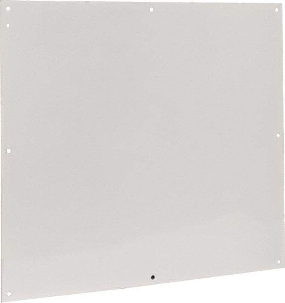 Cooper B-Line - 28-1/2" OAW x 32" OAH Powder Coat Finish Electrical Enclosure Nonperforated Panel - 36" x 30" Box, 14 Gauge Steel, Use with 363012-1/36306-1/36308-1 - Americas Industrial Supply