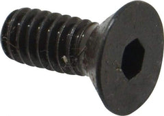 Made in USA - 1/4-20 UNC Hex Socket Drive, 82° Flat Screw - Alloy Steel, Black Oxide Finish, Fully Threaded, 5/8" OAL - Americas Industrial Supply