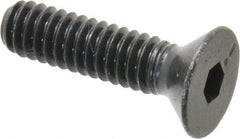 Made in USA - 1/4-20 UNC Hex Socket Drive, 82° Flat Screw - Alloy Steel, Black Oxide Finish, Fully Threaded, 1" OAL - Americas Industrial Supply