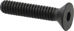 Made in USA - 1/4-20 UNC Hex Socket Drive, 82° Flat Screw - Alloy Steel, Black Oxide Finish, Fully Threaded, 1-1/4" OAL - Americas Industrial Supply