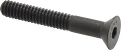 Made in USA - 1/4-20 UNC Hex Socket Drive, 82° Flat Screw - Alloy Steel, Black Oxide Finish, Fully Threaded, 1-3/4" OAL - Americas Industrial Supply