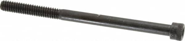 Made in USA - 1/4-20 UNC Hex Socket Drive, Socket Cap Screw - Grade 4037 Alloy Steel, Black Oxide Finish, Partially Threaded, 3-3/4" Length Under Head - Americas Industrial Supply