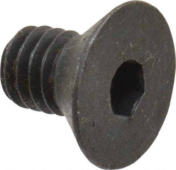 Made in USA - 5/16-18 UNC Hex Socket Drive, 82° Flat Screw - Alloy Steel, Black Oxide Finish, Fully Threaded, 1/2" OAL - Americas Industrial Supply