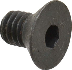 Made in USA - 5/16-18 UNC Hex Socket Drive, 82° Flat Screw - Alloy Steel, Black Oxide Finish, Fully Threaded, 1/2" OAL - Americas Industrial Supply