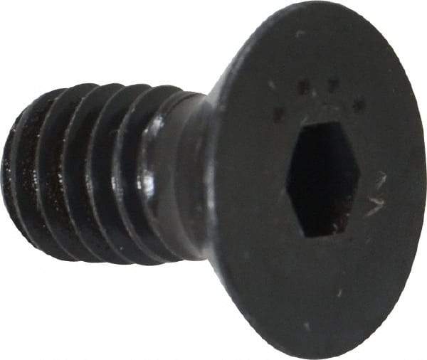 Made in USA - 5/16-18 UNC Hex Socket Drive, 82° Flat Screw - Alloy Steel, Black Oxide Finish, Fully Threaded, 5/8" OAL - Americas Industrial Supply