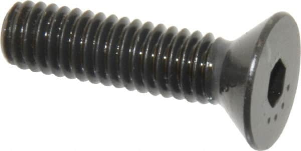 Made in USA - 5/16-18 UNC Hex Socket Drive, 82° Flat Screw - Alloy Steel, Black Oxide Finish, Fully Threaded, 1-1/4" OAL - Americas Industrial Supply