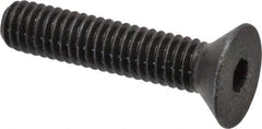 Made in USA - 5/16-18 UNC Hex Socket Drive, 82° Flat Screw - Alloy Steel, Black Oxide Finish, Fully Threaded, 1-1/2" OAL - Americas Industrial Supply