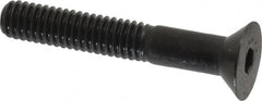 Made in USA - 5/16-18 UNC Hex Socket Drive, 82° Flat Screw - Alloy Steel, Black Oxide Finish, Fully Threaded, 2" OAL - Americas Industrial Supply