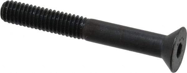 Made in USA - 5/16-18 UNC Hex Socket Drive, 82° Flat Screw - Alloy Steel, Black Oxide Finish, Fully Threaded, 2-1/2" OAL - Americas Industrial Supply
