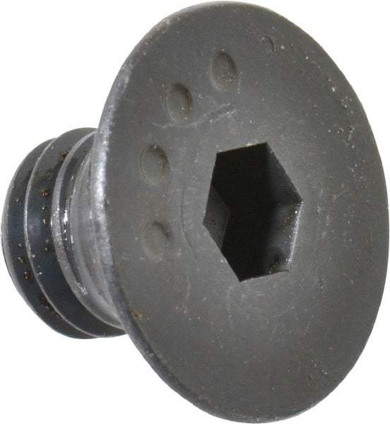 Made in USA - 3/8-16 UNC Hex Socket Drive, 82° Flat Screw - Alloy Steel, Black Oxide Finish, Fully Threaded, 1/2" OAL - Americas Industrial Supply