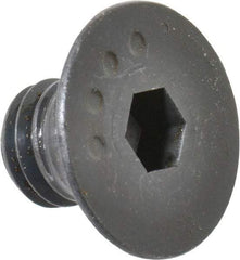 Made in USA - 3/8-16 UNC Hex Socket Drive, 82° Flat Screw - Alloy Steel, Black Oxide Finish, Fully Threaded, 1/2" OAL - Americas Industrial Supply