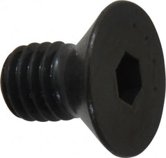 Made in USA - 3/8-16 UNC Hex Socket Drive, 82° Flat Screw - Alloy Steel, Black Oxide Finish, Fully Threaded, 5/8" OAL - Americas Industrial Supply