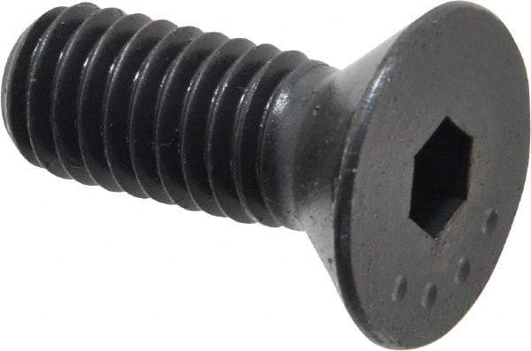 Made in USA - 3/8-16 UNC Hex Socket Drive, 82° Flat Screw - Alloy Steel, Black Oxide Finish, Fully Threaded, 1" OAL - Americas Industrial Supply