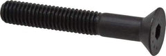 Made in USA - 3/8-16 UNC Hex Socket Drive, 82° Flat Screw - Alloy Steel, Black Oxide Finish, Partially Threaded, 2-1/2" OAL - Americas Industrial Supply