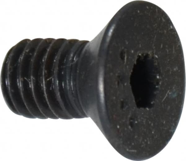 Made in USA - #10-32 UNF Hex Socket Drive, 82° Flat Screw - Alloy Steel, Black Oxide Finish, Fully Threaded, 3/8" OAL - Americas Industrial Supply