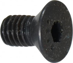 Made in USA - #10-32 UNF Hex Socket Drive, 82° Flat Screw - Alloy Steel, Black Oxide Finish, Fully Threaded, 3/8" OAL - Americas Industrial Supply