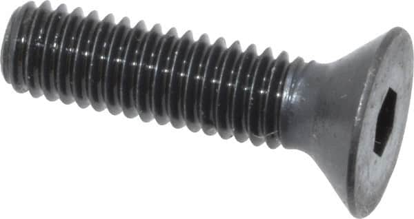 Made in USA - #10-32 UNF Hex Socket Drive, 82° Flat Screw - Alloy Steel, Black Oxide Finish, Fully Threaded, 3/4" OAL - Americas Industrial Supply
