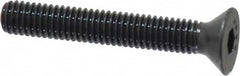Made in USA - #10-32 UNF Hex Socket Drive, 82° Flat Screw - Alloy Steel, Black Oxide Finish, Fully Threaded, 1-1/4" OAL - Americas Industrial Supply