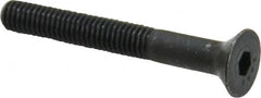 Made in USA - #10-32 UNF Hex Socket Drive, 82° Flat Screw - Alloy Steel, Black Oxide Finish, Fully Threaded, 1-1/2" OAL - Americas Industrial Supply