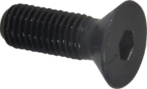 Made in USA - 1/4-28 UNF Hex Socket Drive, 82° Flat Screw - Alloy Steel, Black Oxide Finish, Fully Threaded, 3/4" OAL - Americas Industrial Supply
