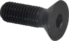 Made in USA - 1/4-28 UNF Hex Socket Drive, 82° Flat Screw - Alloy Steel, Black Oxide Finish, Fully Threaded, 3/4" OAL - Americas Industrial Supply