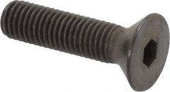 Made in USA - 1/4-28 UNF Hex Socket Drive, 82° Flat Screw - Alloy Steel, Black Oxide Finish, Fully Threaded, 1" OAL - Americas Industrial Supply