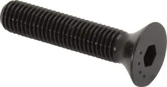 Made in USA - 1/4-28 UNF Hex Socket Drive, 82° Flat Screw - Alloy Steel, Black Oxide Finish, Fully Threaded, 1-1/4" OAL - Americas Industrial Supply