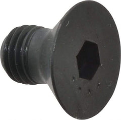 Made in USA - 5/16-24 UNF Hex Socket Drive, 82° Flat Screw - Alloy Steel, Black Oxide Finish, Fully Threaded, 1/2" OAL - Americas Industrial Supply